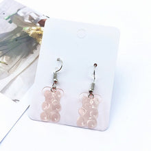 Load image into Gallery viewer, Cute Mini Gummy Bear Earrings Bear Earrings 1 Pair Creative Minimalism Cartoon Design Female Ear Hooks Danglers Jewelry Gift
