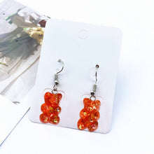 Load image into Gallery viewer, Cute Mini Gummy Bear Earrings Bear Earrings 1 Pair Creative Minimalism Cartoon Design Female Ear Hooks Danglers Jewelry Gift
