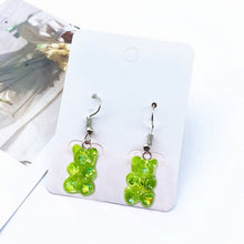 Load image into Gallery viewer, Cute Mini Gummy Bear Earrings Bear Earrings 1 Pair Creative Minimalism Cartoon Design Female Ear Hooks Danglers Jewelry Gift
