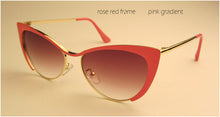 Load image into Gallery viewer, Metal Super Cute Cat Eye Sunglasses
