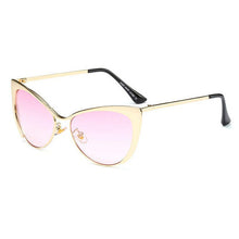 Load image into Gallery viewer, Metal Super Cute Cat Eye Sunglasses
