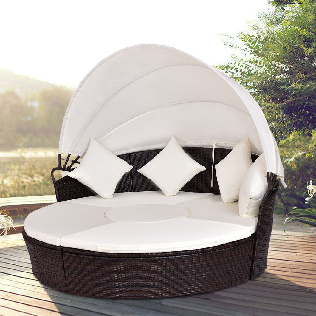 Giantex Outdoor Patio Canopy Cushioned Daybed